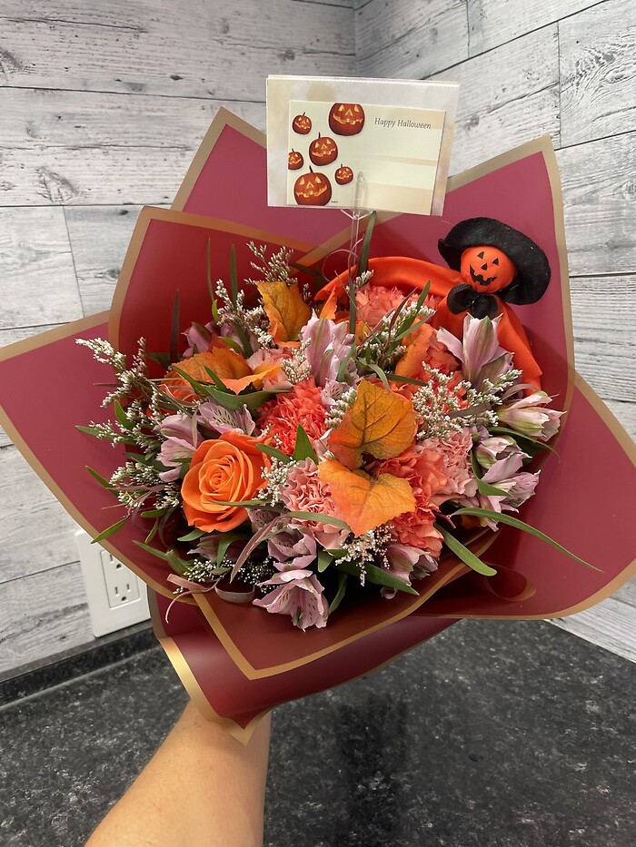 Designer&#039;s Choice Halloween Wrapped Bouquet